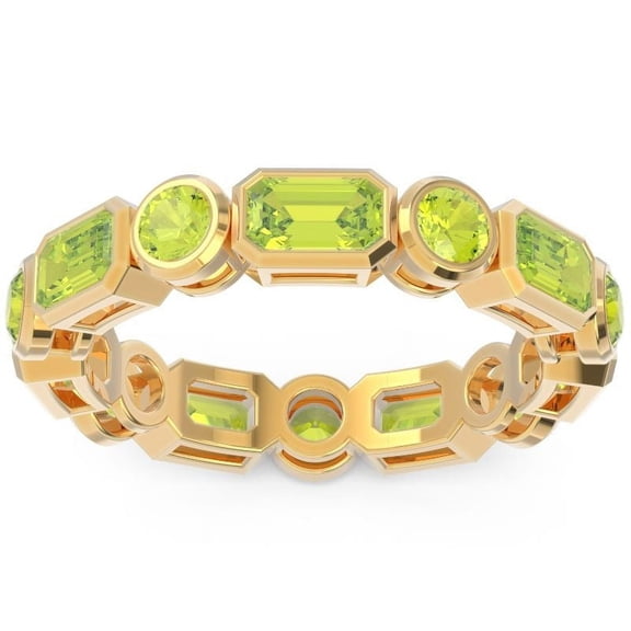 5.00 Carat Fine Blue Topaz Gemstone Engagement Eternity Bands for Ladies Solid 14K Yellow Gold Size 7 by Diamond-Capitals