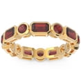 thumbnail image 1 of 5.00 Carat Genuine Garnet Gemstone Engagement Eternity Bands for her Solid 14K Yellow Gold Size 4 by Diamond-Capitals, 1 of 8