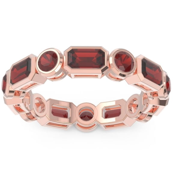 5.00 Carat Trendy Garnet Gemstone Bridal Eternity Band for Wedding Solid 14K Rose Gold Size 7 by Diamond-Capitals