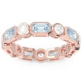 thumbnail image 1 of 5.00 Ct Beautiful Natural Diamond Aquamarine Gemstone Engagement Eternity Band for Ladies Solid 14K Rose Gold Size 11 by Diamond-Capitals, 1 of 8