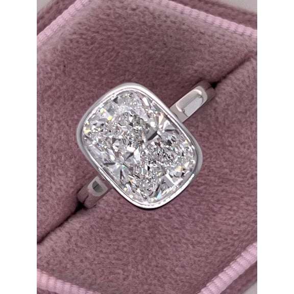 5.00 Ct Cushion Cut Beautiful Solitaire IGI Certified Lab Grown Diamond Engagement Ring for Ladies Solid 10k White Gold Size 7 by Diamond-Capitals