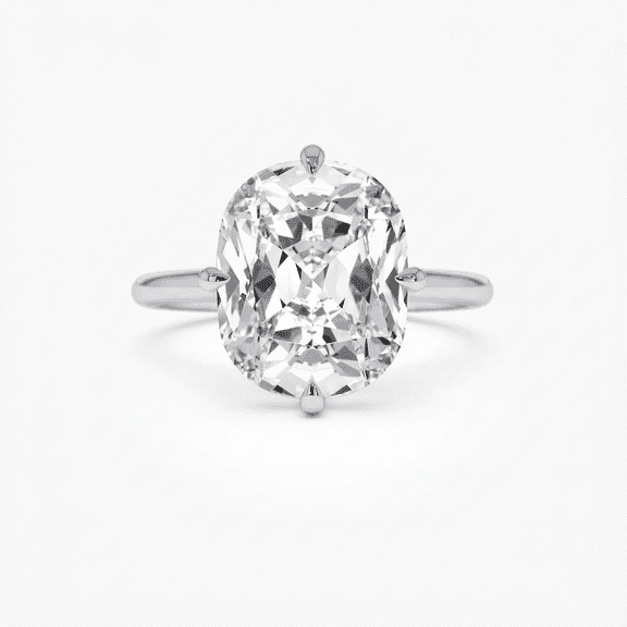 5.00 Ct Cushion Cut Beautiful Solitaire IGI Certified Lab Grown Diamond Engagement Ring for Ladies Solid 10k White Gold Size 7 by Diamond-Capitals