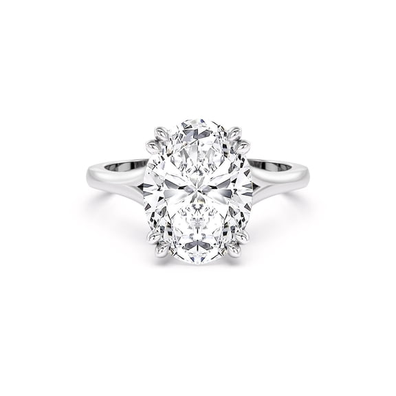 5.00 Ct Oval Cut Beautiful Solitaire IGI Certified Lab Grown Diamond Engagement Ring for Ladies Solid 10k White Gold Size 7 by Diamond-Capitals