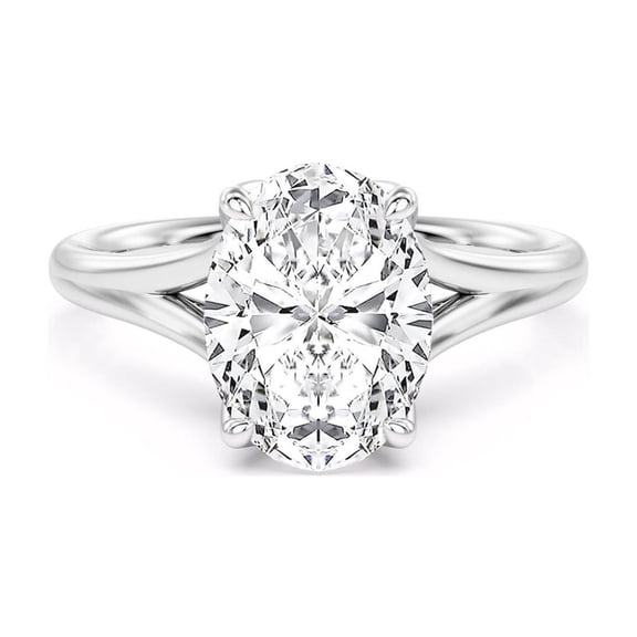 5.00 Ct Oval Cut Beautiful Solitaire IGI Certified Lab Grown Diamond Wedding Ring for Ladies Solid 10k White Gold Size 7 by Diamond-Capitals