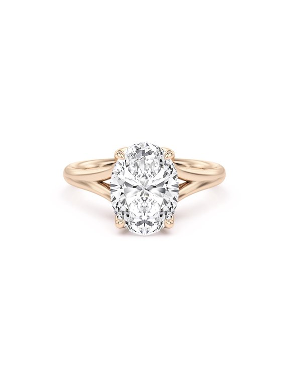5.00 Ct Oval Cut Stunning Solitaire IGI Certified Lab Grown Diamond Engagement Ring for Women Solid 10k Rose Gold Size 3 by Diamond-Capitals