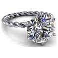 thumbnail image 1 of 5.00 Ct Wonderful Round Natural Moissanite Diamond Wedding Rings for her Fine 14K White Gold, 1 of 8