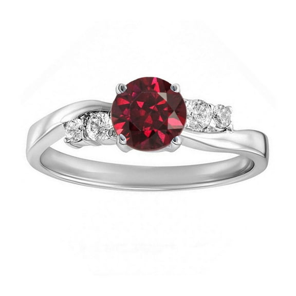 5.00 Mm Natural Rhodolite Garnet Gemstone Silver Ring, Silver Rings, Wedding Band , Anniversary Ring