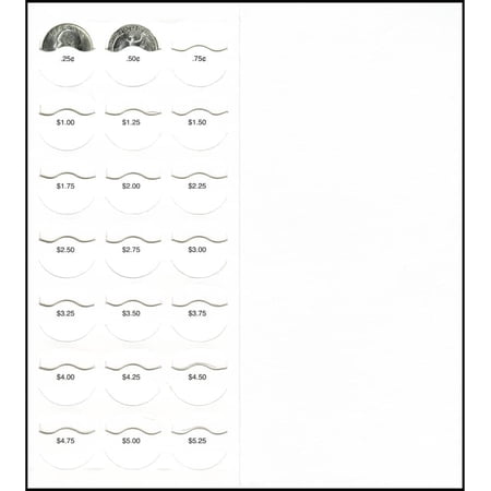 $5.00 Quarter Coin Folders for Organizations Fundraising - 20 Folders Blank