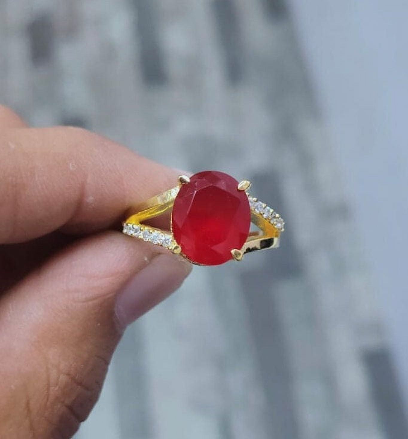 Natural Certified Ruby/manik Ring Astrological Purpose Gemstone Ring  Panchdhatu 14k Yellow Gold Filled Handmade Ring for Men & Women - Etsy
