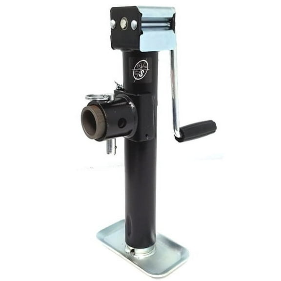 Side Wind Tubular Swivel Jack with Weld-on Pipe Mount 5,000 lb. 10 Inch Travel