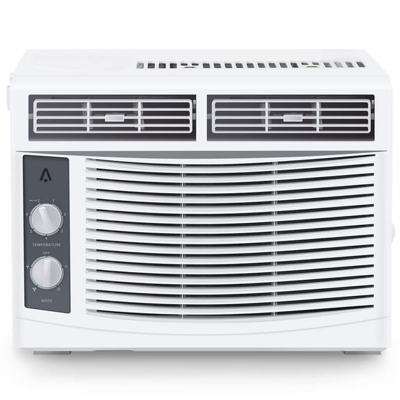 5,000BTU Window Air Conditioner Cool Up To 150 Sq. Ft., AC Window Unitwith Manual Adjustable Fan and Cooling Settings,Quiet 50dB, for Small Bedroom or Living Room, Easy Install Kit Included