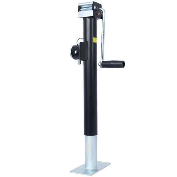 5,000LB Weld-On Swivel Trailer Jack, Heavy Duty Side-Wind Jack with 15.5" Travel & Pipe Mount
