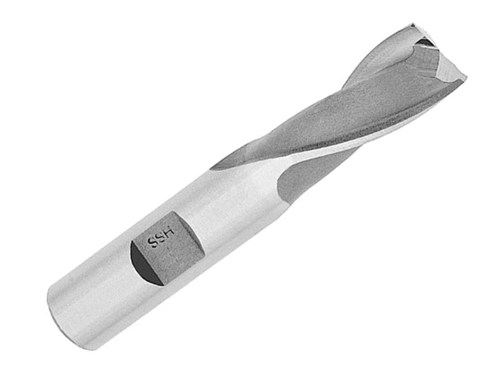 5.00mm HSS 2 Flute Single End End Mill, Qualtech, DWC5MM-2FSE