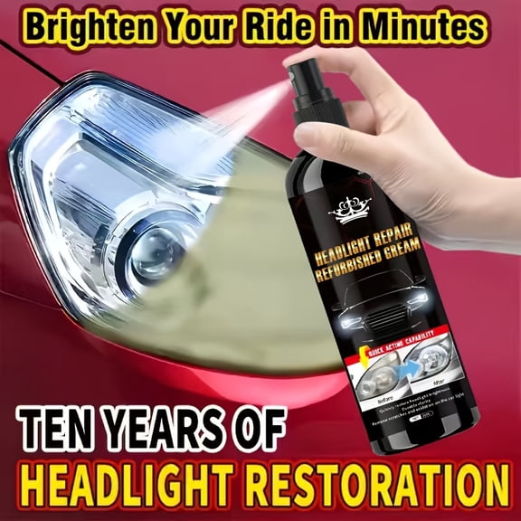 5.07oz Large Capacity,Headlight Repair Kit-Advanced Ceramic Coating,Removing Yellowing, Restoring Transparency And Brightness,Long Term Resistance to UV And Weather Damage,Suitable for All Vehicles