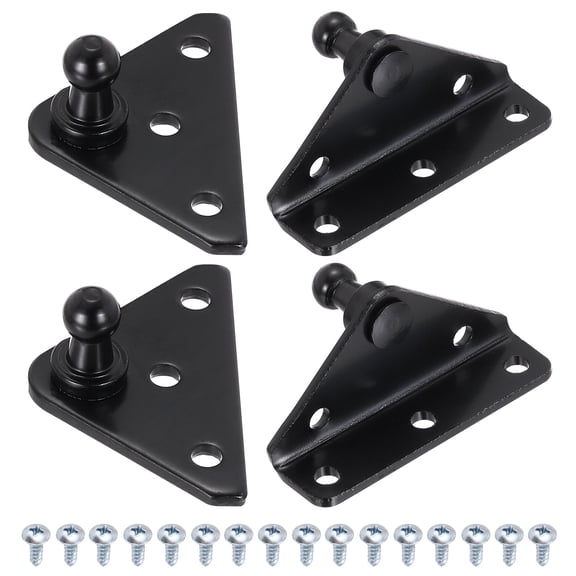 5.08mm Ball Stud Mounting Bracket Gas Strut Mount Kit,2 Set Black