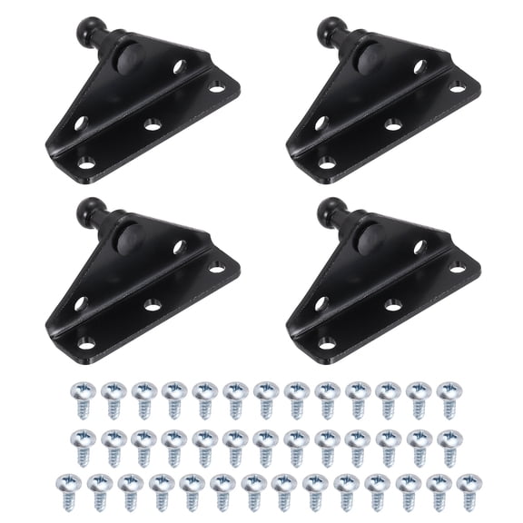 5.08mm Ball Stud Mounting Bracket,Steel Gas Strut Mount,4Set Black