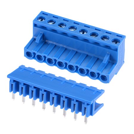 5.08mm Pitch 8 Pin 15A PCB Mount Screw Terminal Block Plug-in for Electrical, Instruments 10Set