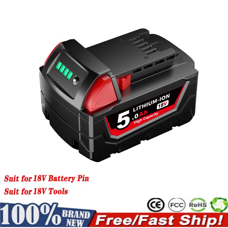 8.0Ah Extended Capacity Battery For Milwaukee M18 18V Tools – Compatible With 48-11-1860 3 thumbnail image