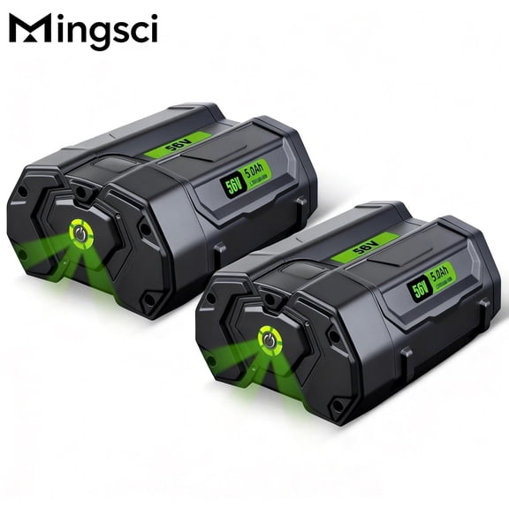 5.0Ah 56V BA2800T Lithium Replacement for Ego Battery Compatible with Ego 56V Battery BA1400T BA2800T BA4200T BA5600T 2Pcs