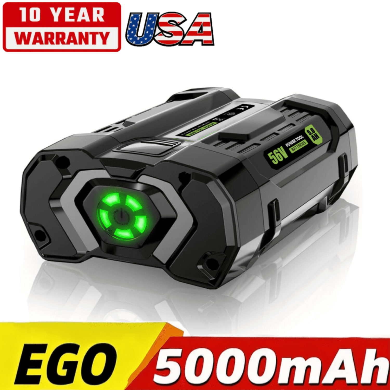 5.0Ah 56V BA2800T Lithium Replacement for Ego Battery Compatible with Ego 56V Battery BA1400T BA2800T BA4200T BA5600T