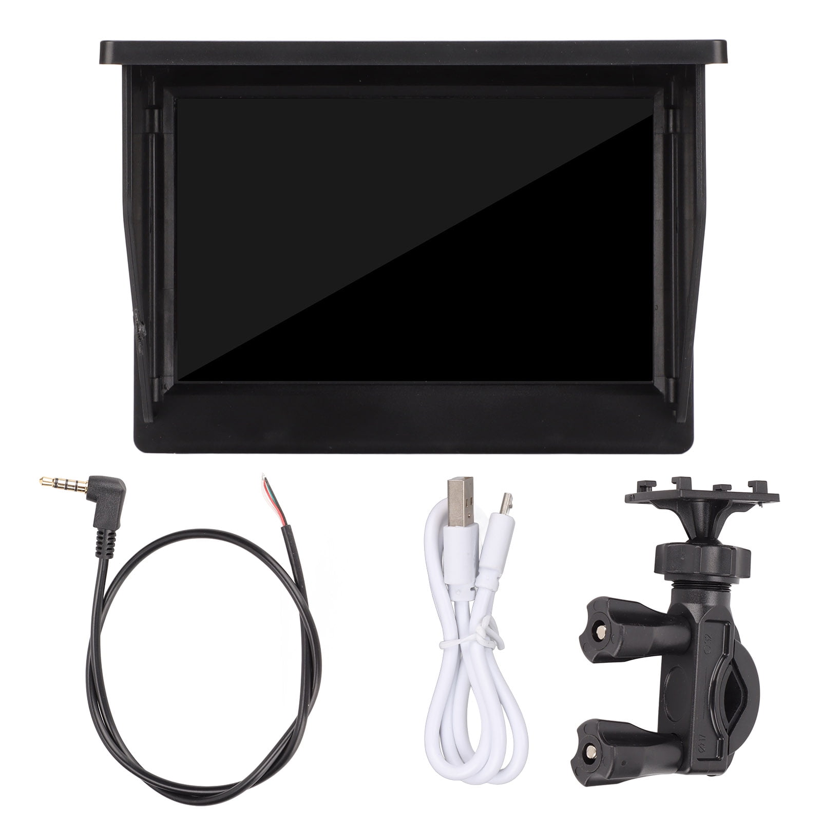 5.0in Fish Finder IPS Screen Waterproof IPS 800x480 CVBS Input 3.5mm with Sun Visor Fish Finder Screen for Lake Fishing