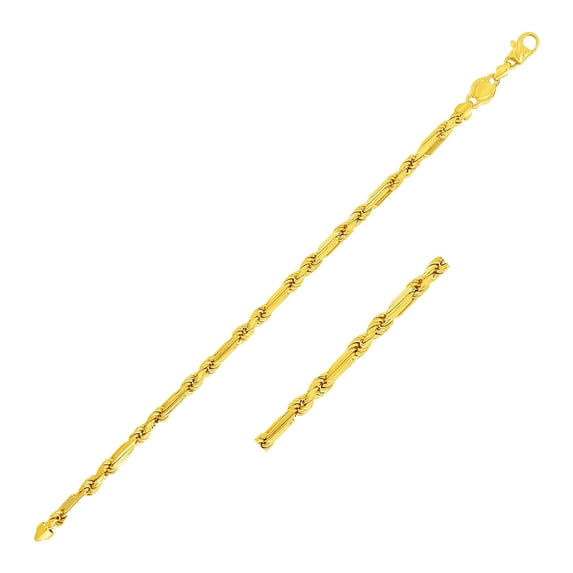 5.0mm 14k Yellow Gold Figa Rope Chain 24 in