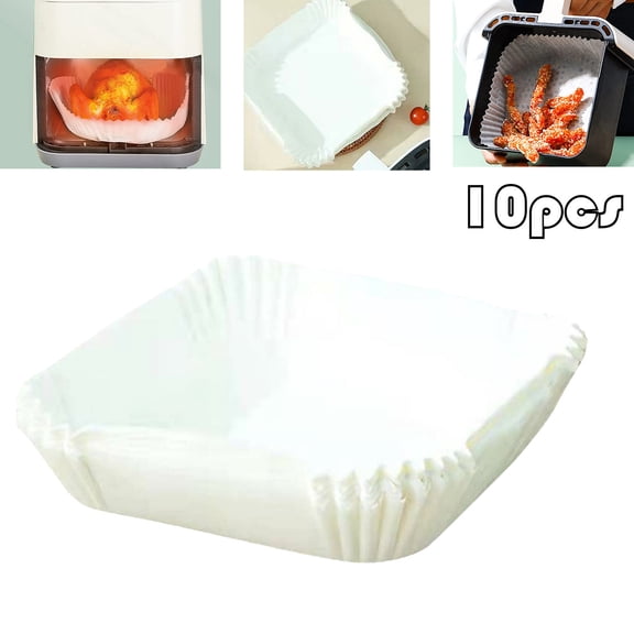 Under $5 1*10Pcs Square Food Grade Non-Stick Cooking Paper,10Pcs Square Food Grade Non-Stick Pan Paper D,2022 New Pattern Air Fryer Disposable Paper Liner Food Level Non-Stick Pan Oil Paper