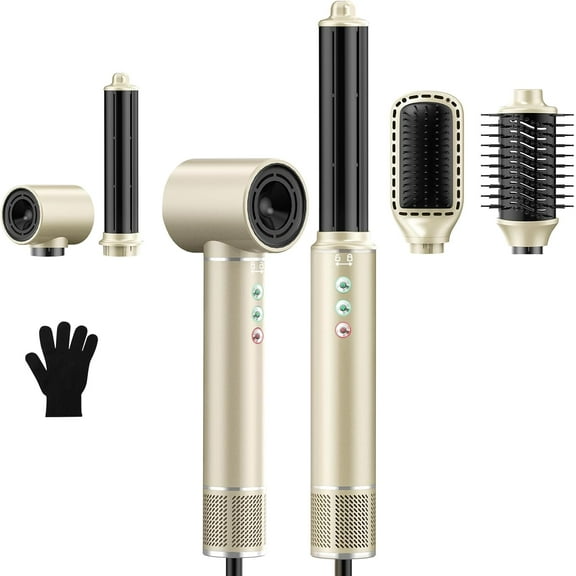 5 in 1 110000 RPM Hair Dryer Brush, Negative Ionic Hair Dryer, 20m/s Airflow Air Styling Curling Iron, Powerful Hot Air Brush, Oval Brush, Hair Styler Tools