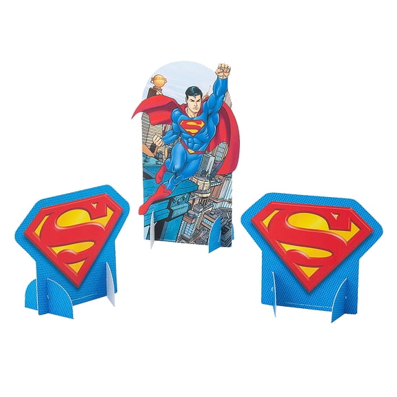 5 1/2"  10" DC Comics Superman Party Cardstock Tabletop Decorations - 3 Pc.
