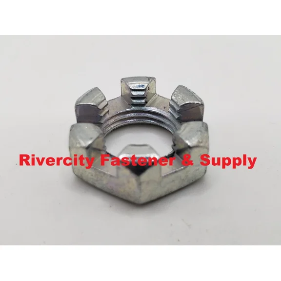 (5) 1/2-20 Slotted Hex Castle Jam Thin Half Nuts 1/2X20 Fine Thread 1/2 X 20