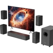 5.1.2 Channel Soundbar System With 4 Wired Speakers And Subwoofer