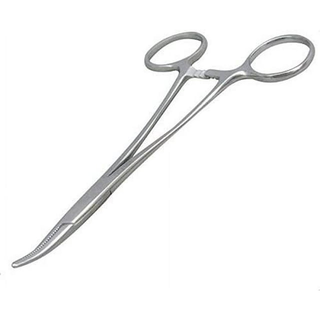 5 1/2" Curved Locking Paracord & Leather Pliers Forceps Hemostats W