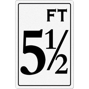 5 1/2 FT Metal Tin Signs for Swimming Pool Deck Depth Marker for Outdoor Indoor Wall Decor 8x12 Inches