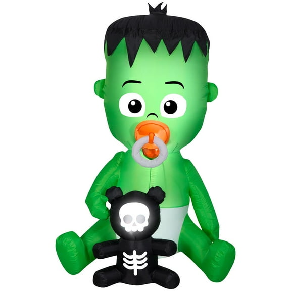 5 1/2' Gemmy Airblown Inflatable ANIMATED Baby Frankenstein Monster w/ Pacifier