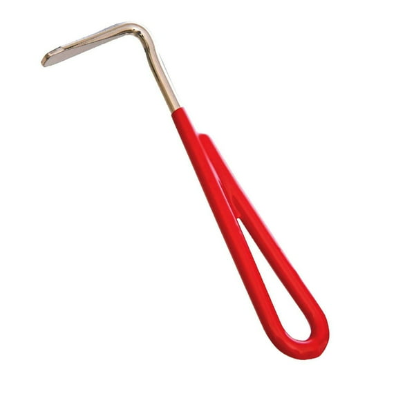 5 1/2 In Hilason Hoof Pick W/ Vinyl Coated Handle Red