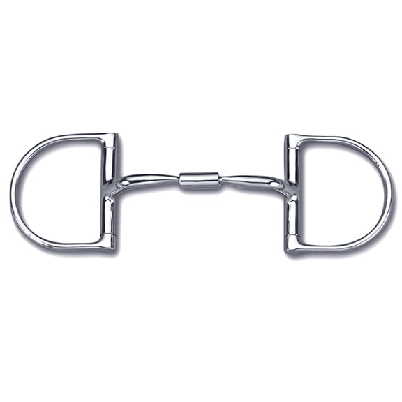 5 1/2 In Myler Dee Hooks Horse Snaffle Bit Wide Barrel Stainless Steel