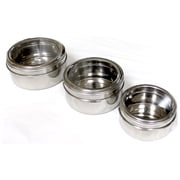 5-1/2-Inch Large Stainless Steel Canisters - 3 Piece Set ToolUSA U-88010