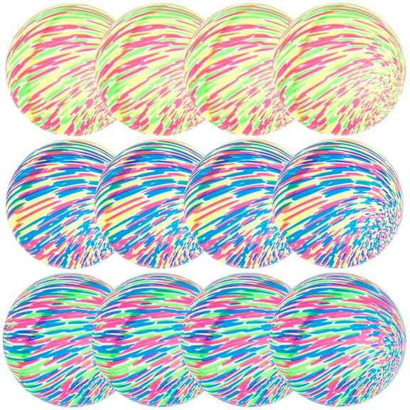 5 1/2" Mini Inflatable Neon Speckled Vinyl Beach Balls - 12 Pc.
