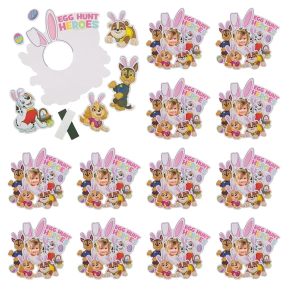 5 1/2" PAW Patrol Easter Egg Heroes Picture Frame Magnet Foam Craft Kits - Makes 12