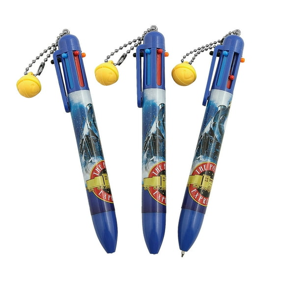 5 1/2" The Polar Express Shuttle Pens with Bell Charm - 12 Pieces