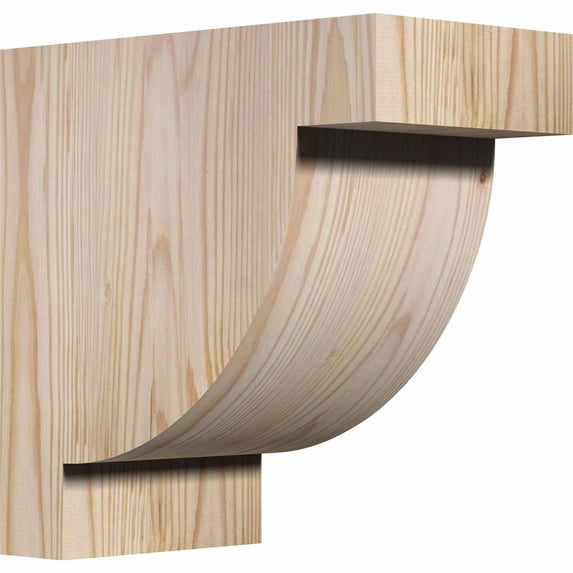 5 1/2"W x 10"D x 10"H Alpine Smooth Corbel, Douglas Fir