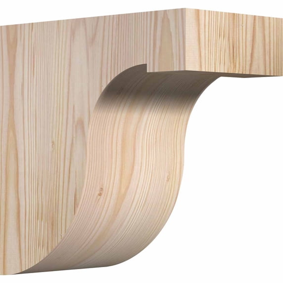 5 1/2"W x 10"D x 10"H Del Monte Smooth Corbel, Douglas Fir