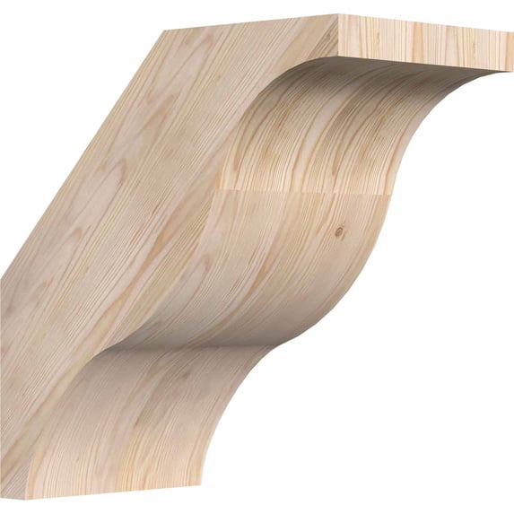 5 1/2"W x 10"D x 10"H Funston Smooth Brace, Douglas Fir