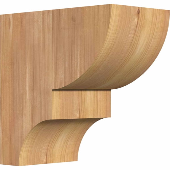 5 1/2"W x 10"D x 10"H Ridgewood Smooth Corbel, Western Red Cedar