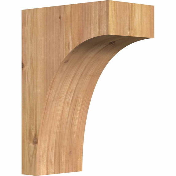 5 1/2"W x 10"D x 14"H Huntington Smooth Corbel, Western Red Cedar