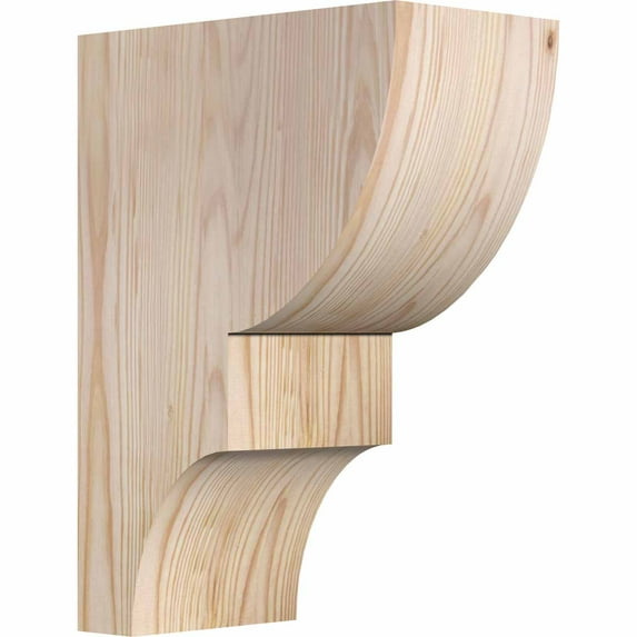 5 1/2"W x 10"D x 14"H Ridgewood Smooth Corbel, Douglas Fir