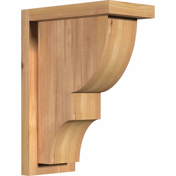 5 1/2"W x 10"D x 14"H Ridgewood Smooth Corbel w/Backplate, Western Red Cedar