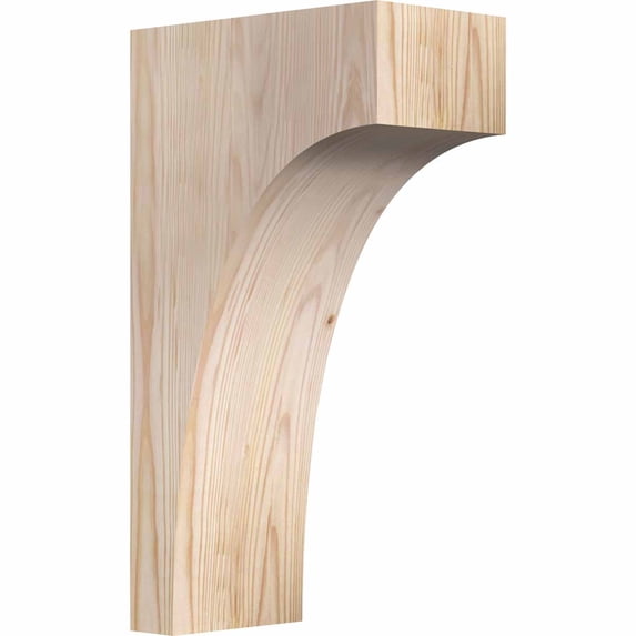 5 1/2"W x 10"D x 18"H Huntington Smooth Corbel, Douglas Fir
