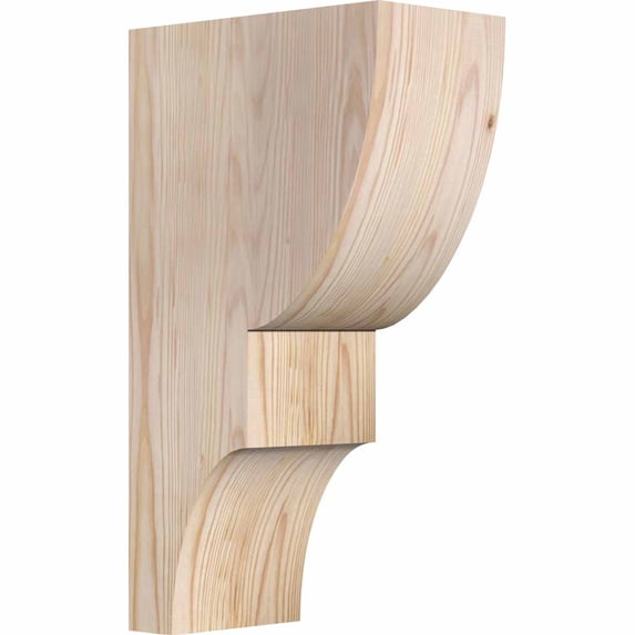 5 1/2"W x 10"D x 18"H Ridgewood Smooth Corbel, Douglas Fir