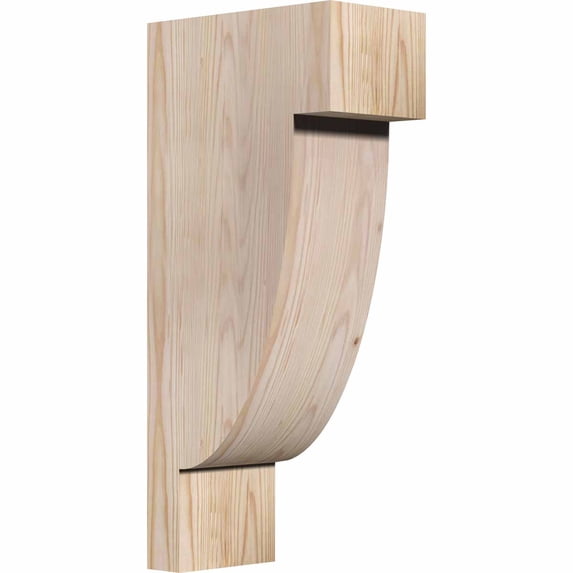 5 1/2"W x 10"D x 22"H Alpine Smooth Corbel, Douglas Fir
